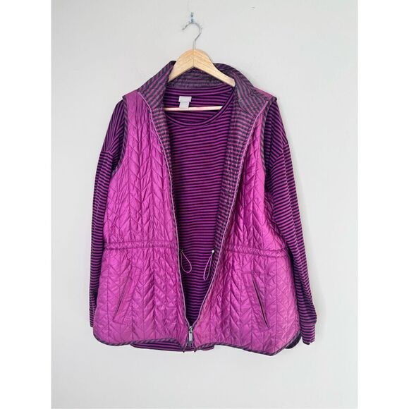 Chicos Zenergy Reversible Quilted Vest Sz 14 - Picture 1 of 7